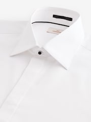 White Occasion Signature Slim Double Cuff 100% Pima Cotton Dress Shirt With Cutaway Collar - Image 6 of 7