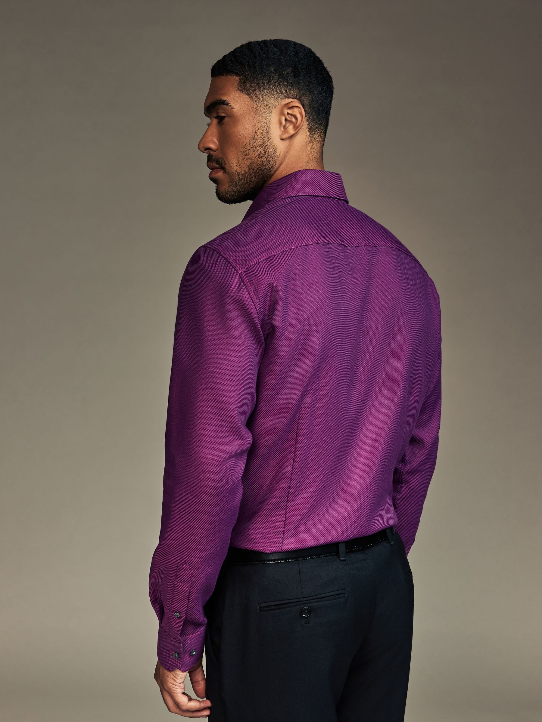 PROPER SHIRTINGS PURPLE SLIM FIT REGULAR CUFF P720TTSR-PUR main image 0