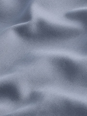 Dusky Blue Slim Fit 100% Cotton Long Sleeve Single Cuff Sateen Piped Shirt - Image 8 of 8