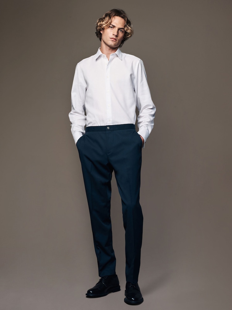 Bela - v standardnem kroju dolg rokav; z dolgimi rokavi Double Cuff 100% Cotton srajce - Slika 2 iz 9 Bela - v standardnem kroju dolg rokav; z dolgimi rokavi Double Cuff 100% Cotton srajce - Slika 2 iz 9