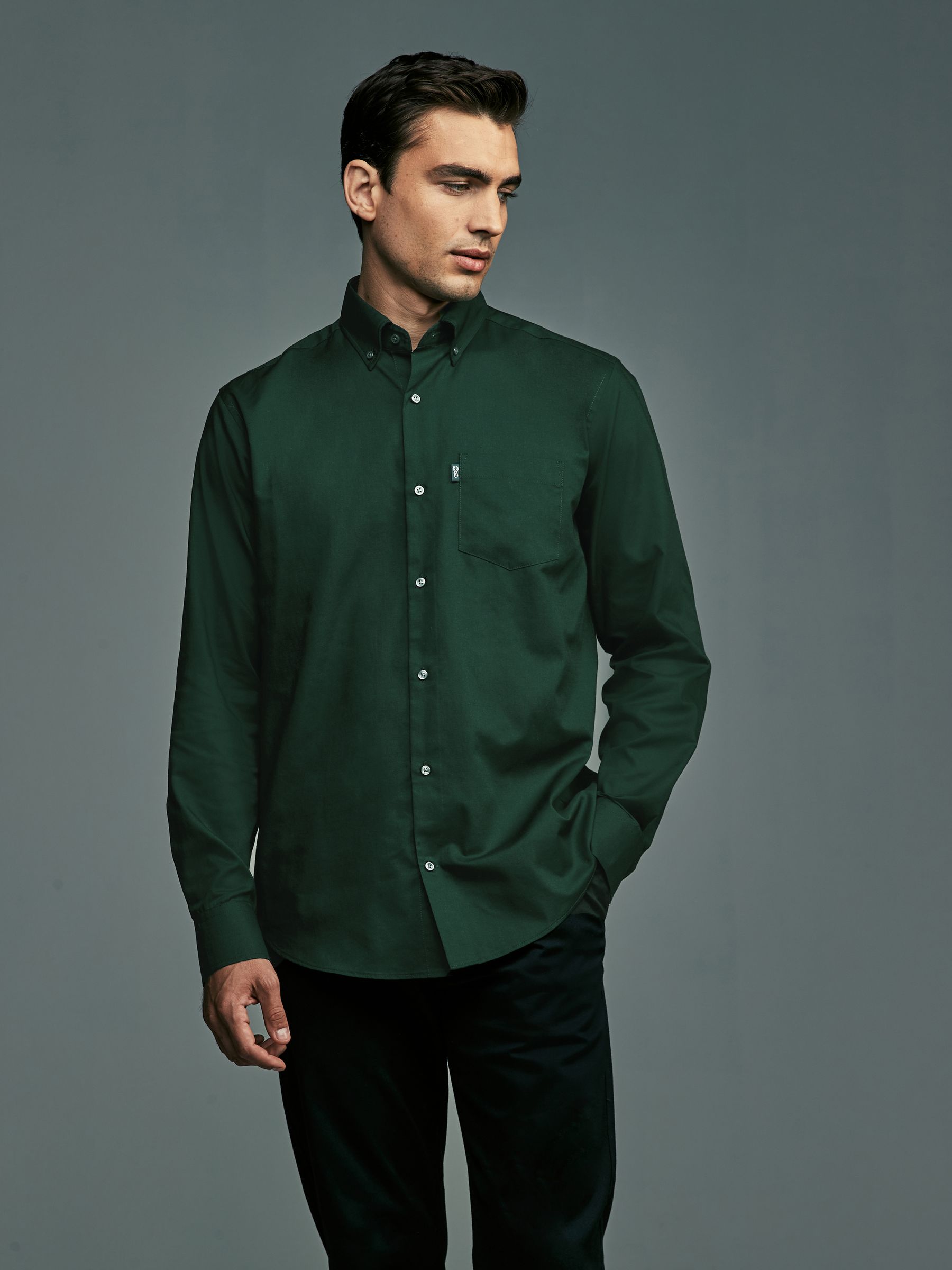 Buy Forest Green Regular Fit Shirt from the Next UK online shop