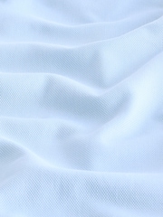 Light Blue Regular Fit Textured 100% Cotton Poplin Long Sleeve Single Cuff Shirt With Cutaway Collar - Image 8 of 9