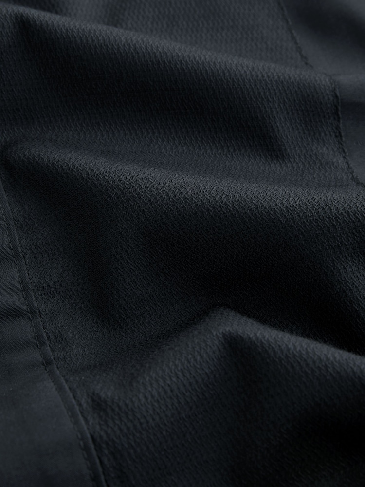 Black Regular Fit Textured Bib Long Sleeve Double Cuff Dress Shirt With Cutaway Collar - Image 8 of 8
