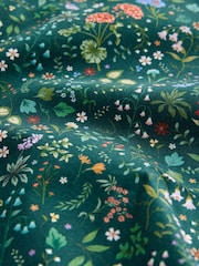 Navy Blue Floral Slim Fit Printed Long Sleeve Single Cuff Formal 100% Cotton Shirt - Image 7 of 7
