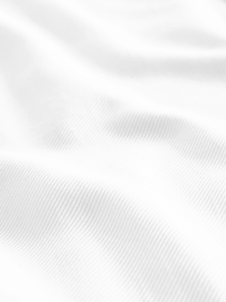 White Slim Fit Signature Single Cuff Texture Pima Cotton Shirt With Cutaway Collar - Image 8 of 8 White Slim Fit Signature Single Cuff Texture Pima Cotton Shirt With Cutaway Collar - Image 8 of 8