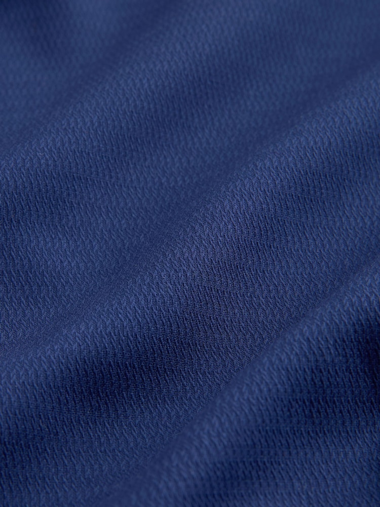Sapphire Blue Regular Fit Easy Care Textured Single Cuff Smart Shirt - Image 4 of 8