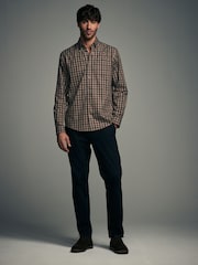 Brown Gingham Regular Fit Easy Iron Button Down Oxford Shirt - Image 2 of 7