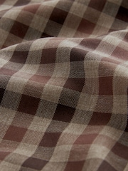 Brown Gingham Regular Fit Easy Iron Button Down Oxford Shirt - Image 7 of 7
