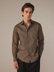 Black/Yellow Gold Regular Fit Easy Iron Button Down Oxford Shirt - Image 1 of 8