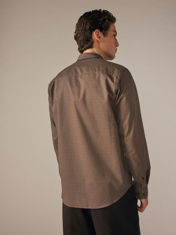 Black/Yellow Gold Regular Fit Easy Iron Button Down Oxford Shirt - Image 2 of 8