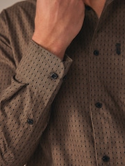 Black/Yellow Gold Regular Fit Easy Iron Button Down Oxford Shirt - Image 5 of 8