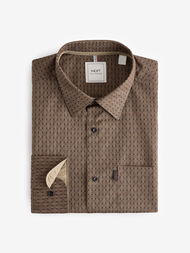Black/Yellow Gold Regular Fit Easy Iron Button Down Oxford Shirt - Image 6 of 8