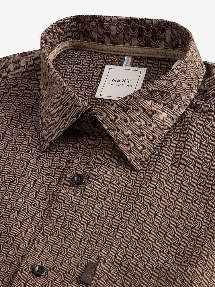 Black/Yellow Gold Regular Fit Easy Iron Button Down Oxford Shirt - Image 7 of 8