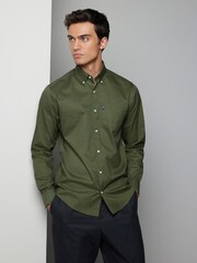 Green Dot Regular Fit Easy Iron Button Down Oxford Shirt - Image 1 of 8