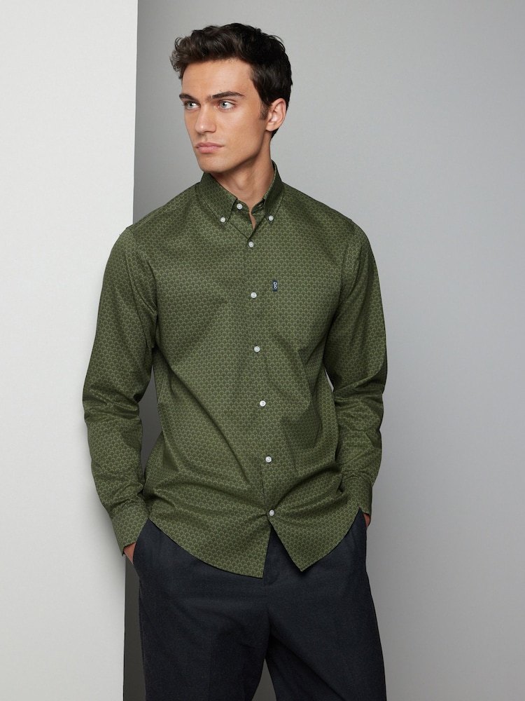 Green Dot Regular Fit Easy Iron Button Down Oxford Shirt - Image 1 of 8