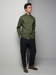 Green Dot Regular Fit Easy Iron Button Down Oxford Shirt - Image 2 of 8