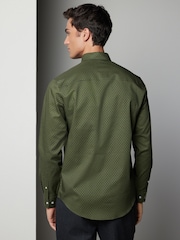Green Dot Regular Fit Easy Iron Button Down Oxford Shirt - Image 3 of 8