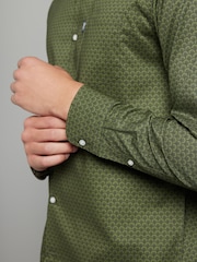 Green Dot Regular Fit Easy Iron Button Down Oxford Shirt - Image 5 of 8