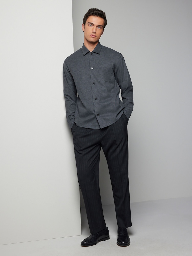 Anthrazitgrau - Regular Fit Button Through Overshirt - Bild 2 von 7 Anthrazitgrau - Regular Fit Button Through Overshirt - Bild 2 von 7