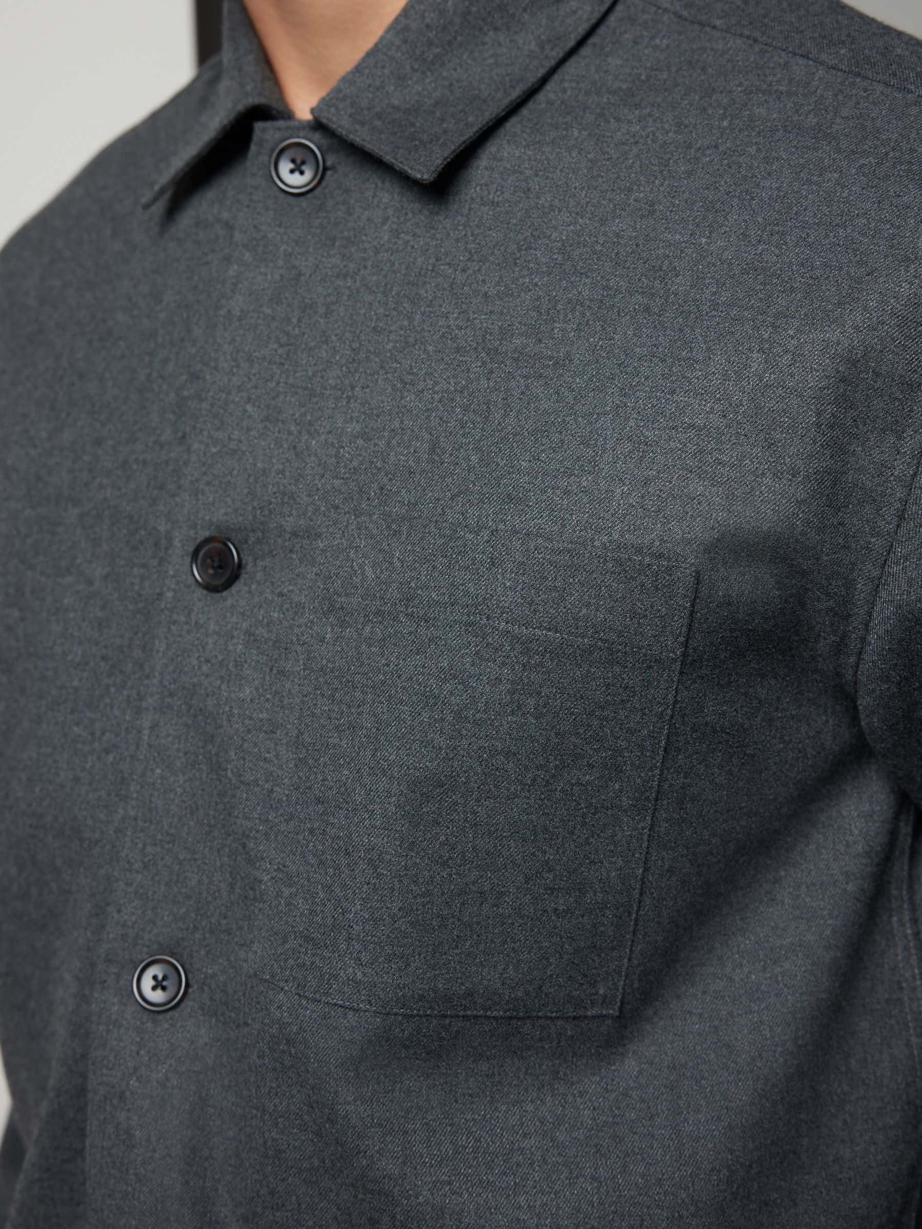 トップス Anderson's EVEREST Chacoal Gray Buy Charcoal Grey Regular Fit Button Through Overshirt from Next USA