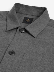 Charcoal Grey Regular Fit Button Through Overshirt - Image 6 of 7
