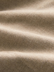 Neutral Brown Regular Fit Brushed Flannel Single Cuff Formal 100% Cotton Oxford Shirt - Image 8 of 8