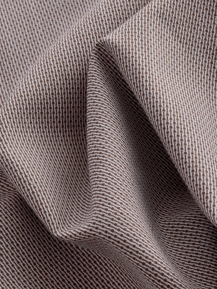 Neutral Brown Texture Regular Fit Shirt And Tie Pack - Image 10 of 10