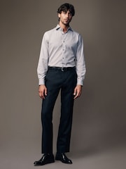 Neutral Brown Texture Regular Fit Shirt And Tie Pack - Image 2 of 10