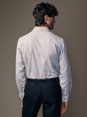 Neutral Brown Texture Regular Fit Shirt And Tie Pack - Image 3 of 10