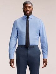 Mid Blue Muscle Fit Muscle Fit Textured Shirt - Image 1 of 8