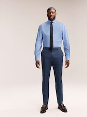 Mid Blue Muscle Fit Muscle Fit Textured Shirt - Image 2 of 8