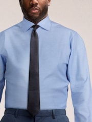 Mid Blue Muscle Fit Muscle Fit Textured Shirt - Image 4 of 8