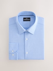 Mid Blue Muscle Fit Muscle Fit Textured Shirt - Image 6 of 8