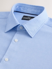 Mid Blue Muscle Fit Muscle Fit Textured Shirt - Image 7 of 8