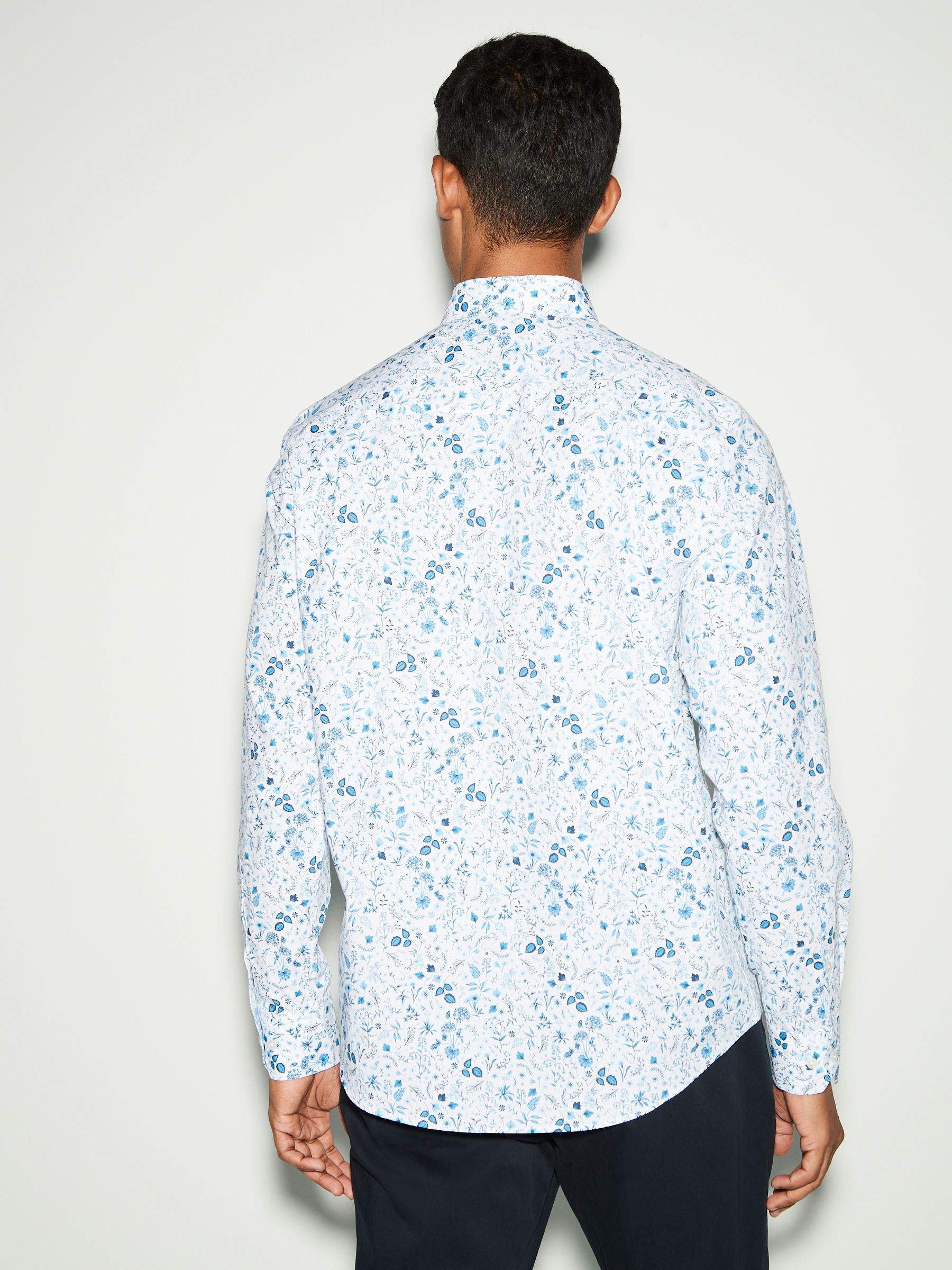 White printed formal shirt online