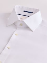 Textured Fig Purple Regular Fit Long Sleeve Single Cuff Shirt - Image 6 of 7