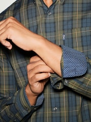 Black Watch Check Regular Fit Easy Iron Button Down Oxford Shirt - Image 4 of 6