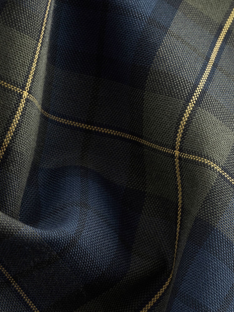 Black Watch Check Regular Fit Easy Iron Button Down Oxford Shirt - Image 6 of 6