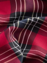Red Tartan Check Regular Fit Easy Iron Button Down Oxford Shirt - Image 7 of 8
