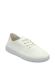 Lotus White Lace-Up Casual Shoes - Image 1 of 4