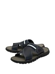 Lotus Blue Leather Mule Sandals - Image 2 of 4