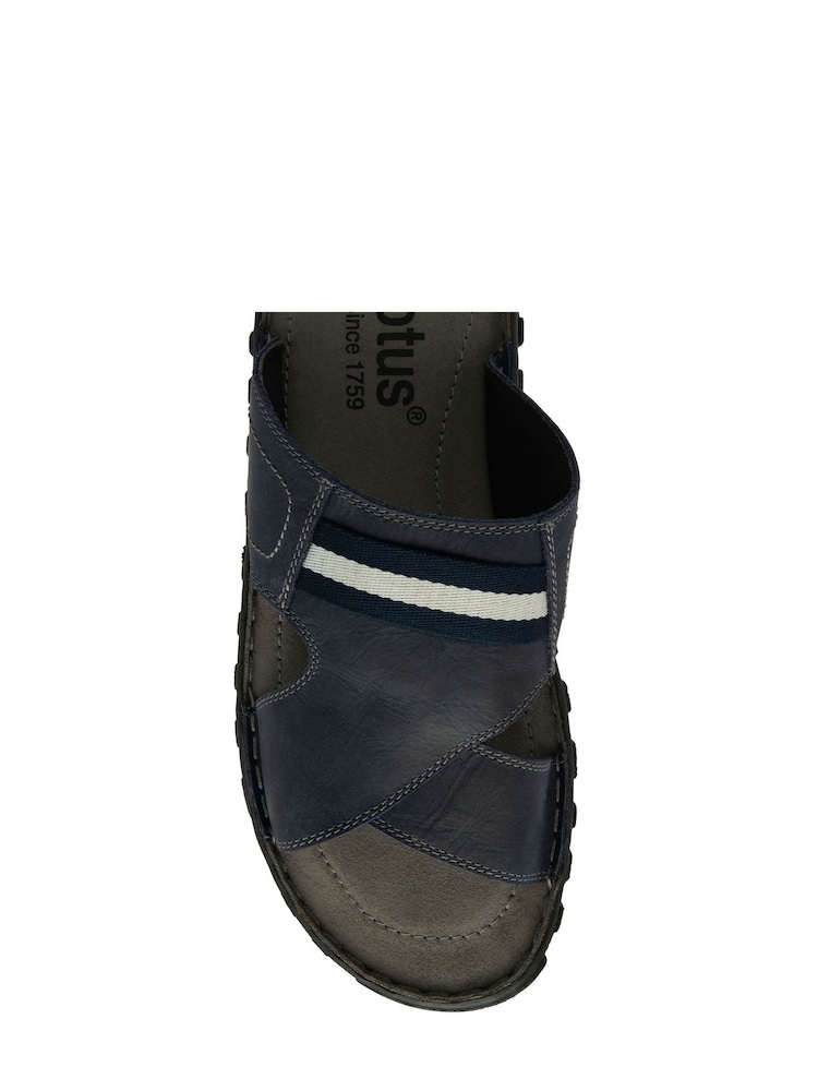 Lotus Blue Leather Mule Sandals - Image 4 of 4