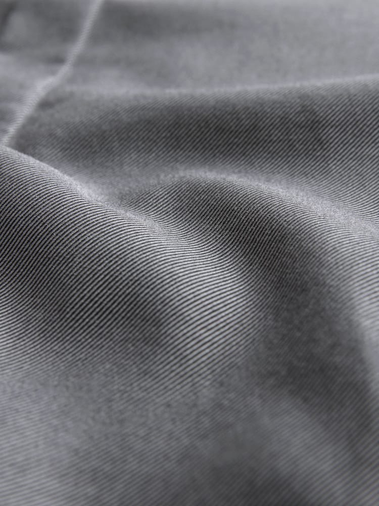 Charcoal Grey Regular Fit 100% Cotton Twill Long Sleeve Single Cuff Shirt - Image 8 of 8 Charcoal Grey Regular Fit 100% Cotton Twill Long Sleeve Single Cuff Shirt - Image 8 of 8