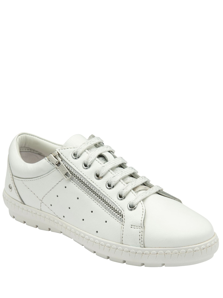 Lotus White Leather Trainers - Image 1 of 4 Lotus White Leather Trainers - Image 1 of 4