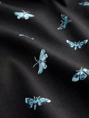Black Moth Print Regular Fit 100% Cotton Long Sleeves Single Cuff Formal Shirt - Image 7 of 7