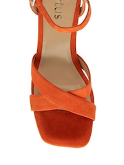 Lotus Orange Open-Toe Heeled Sandals - Image 4 of 4