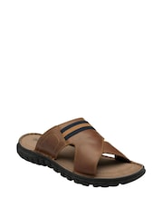 Marrón - Sandalias tipo chinelas de piel de Lotus - Imagen 1 de 4