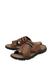 Marrón - Sandalias tipo chinelas de piel de Lotus - Imagen 2 de 4