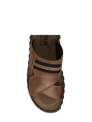 Marrón - Sandalias tipo chinelas de piel de Lotus - Imagen 4 de 4