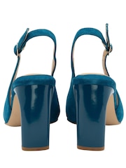 Lotus Blue Slingback Court Shoes - Image 3 of 3